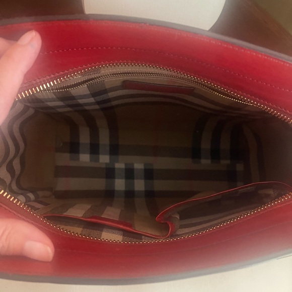 Burberry Red Handbag/Tote - Picture 4 of 8